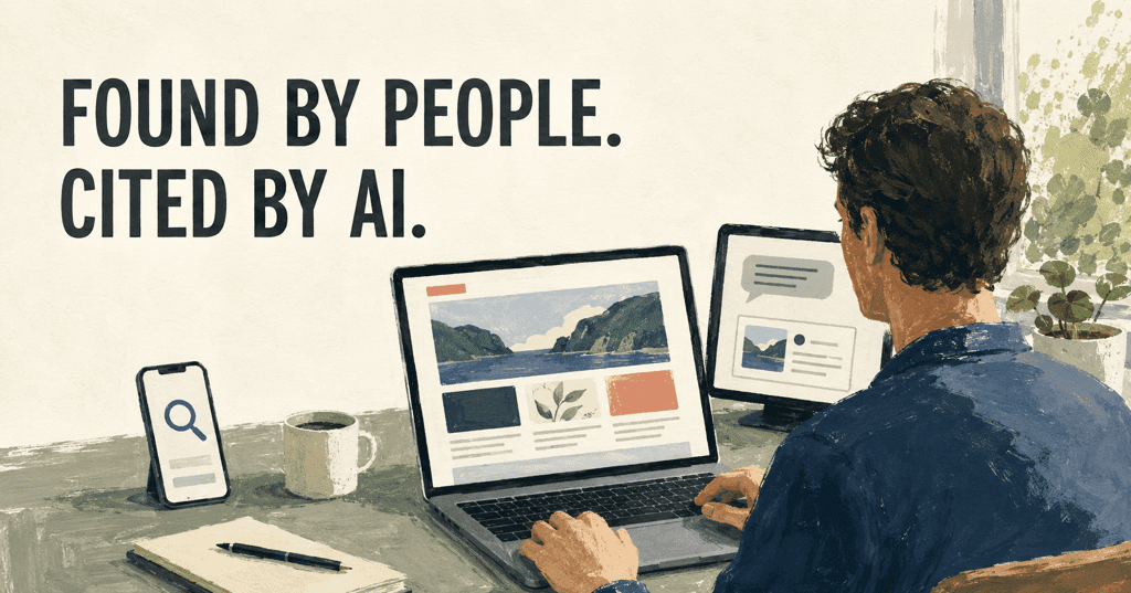 Your website should be found by people and AI. This one is built for both.