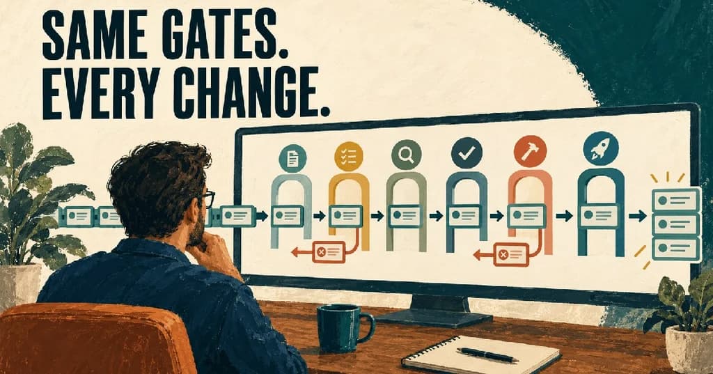 Every change to my code goes through the same gates, including Claude's